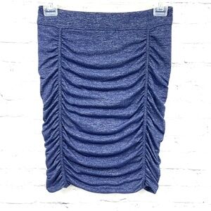 |•ATHLETA•| Super Soft Ruched Navy Blue Knee Length Skirt Size Small